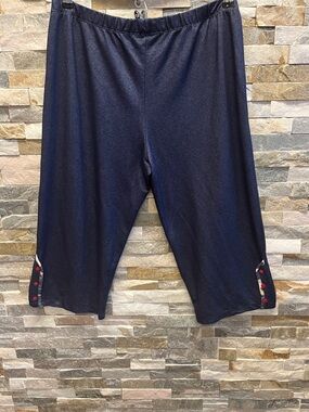 Women's Elastic Waist Navy Jogger Shorts